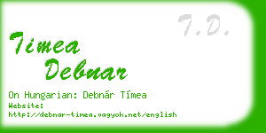 timea debnar business card